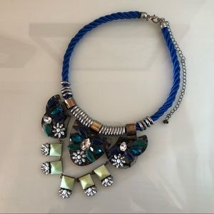 Rope, Lace & Rhinestone Statement Necklace